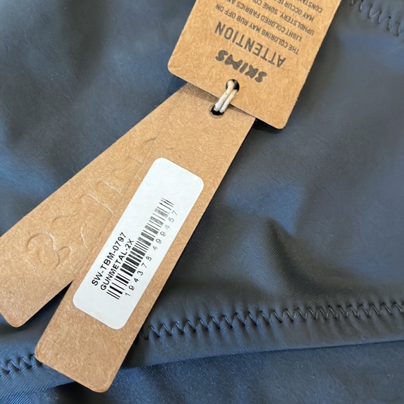 🆕 SKIMS SWIM Dipped Tie Bikini Bottoms in Gunmetal - Picture 7 of 9